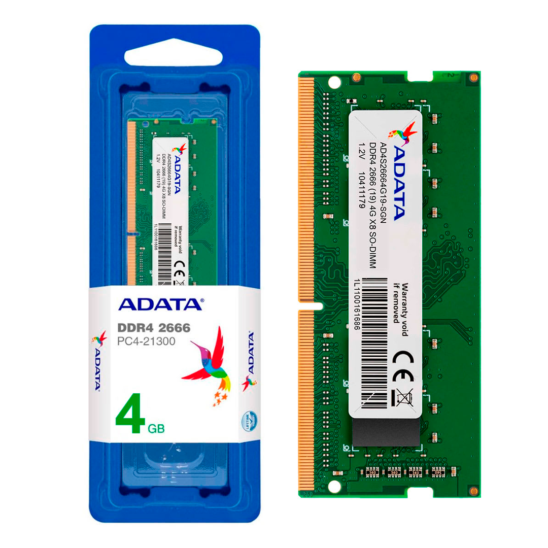 MEMORIA RAM ADATA PARA PORTATIL 4GB 2666MHZ DDR4 – Teratech