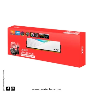MEMORIA RAM PC 16 GB 5200MHZ ADATA XPG LANCER DDR5 WHITE